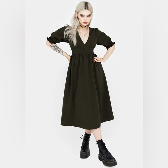 Disturbia Olive Midi Dress - Picture 12 of 12